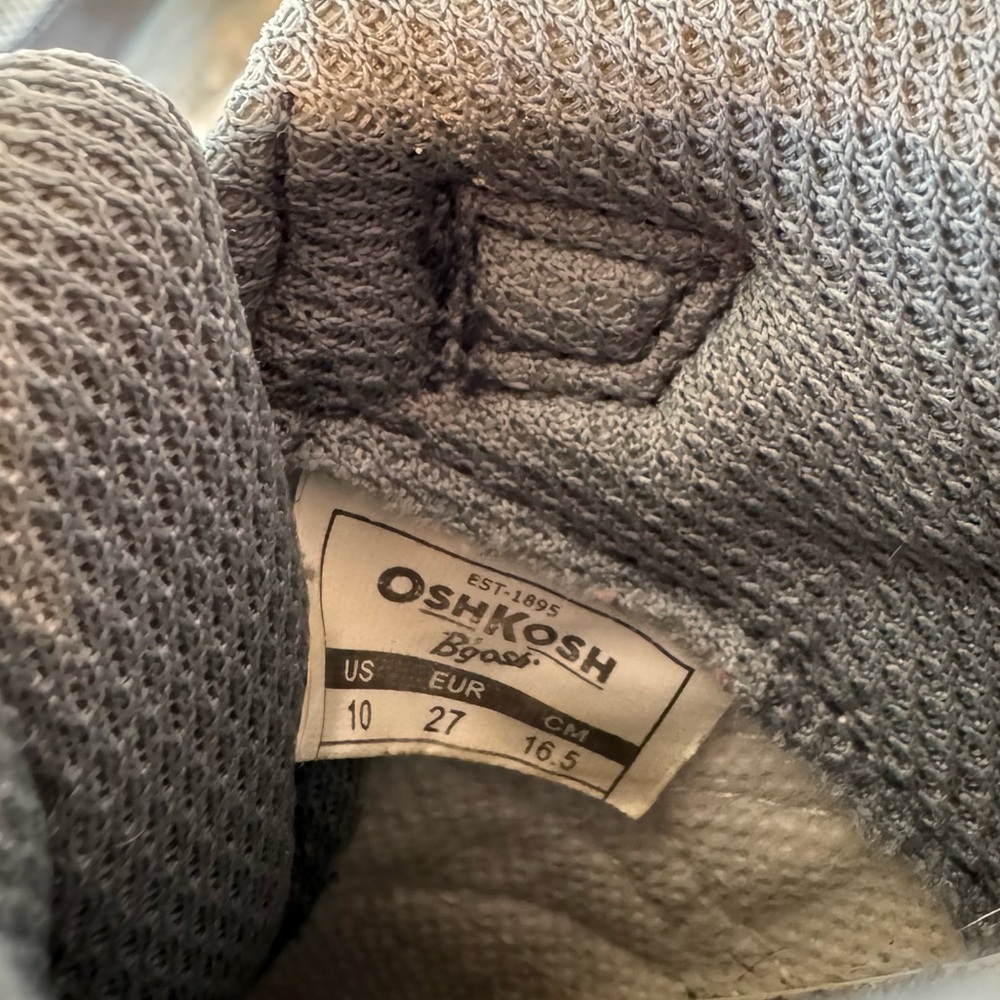 OshKosh B’Gosh Gray and Green Toddler Shoes Size 10 - Picture 8 of 9